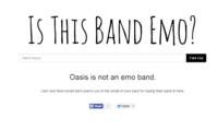 あのバンドが「エモ・バンド」かどうか判定するウェブサイトで「オアシス」って入れてみた