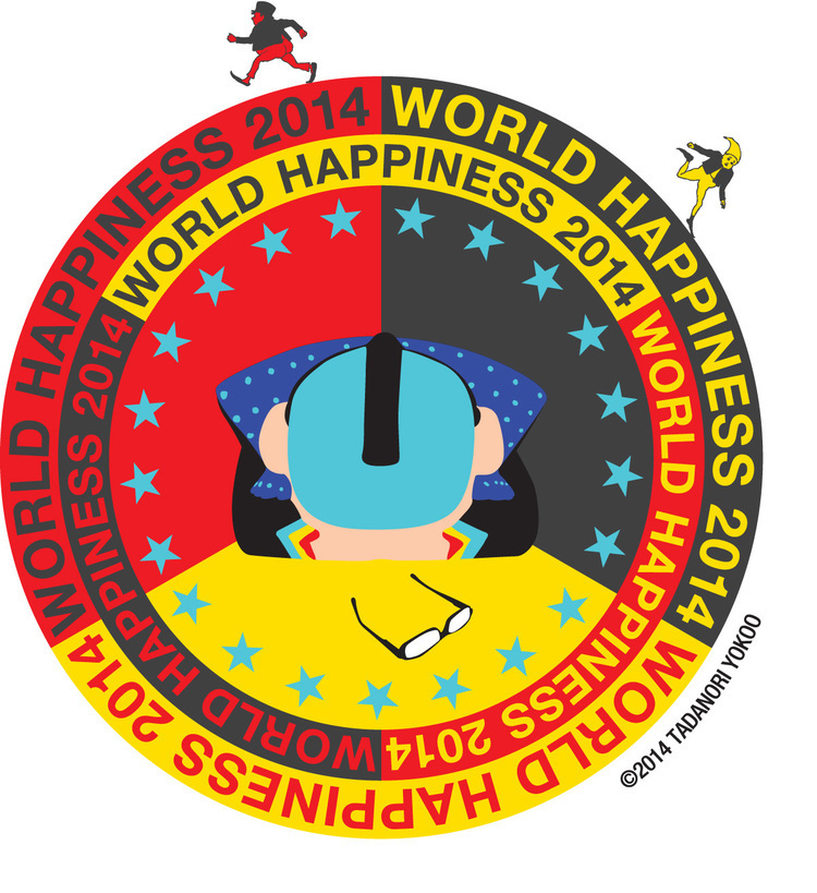 「WORLD HAPPINESS 2014」、キービジュアルは横尾忠則デザインの“おじぎ福助”に決定